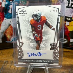 Dontayvion Wicks autographed and numbered card